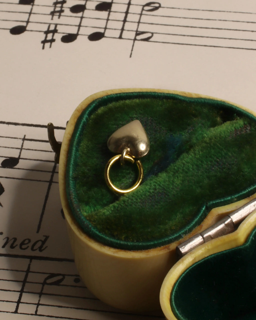Vintage Miniature Gold Heart Charm