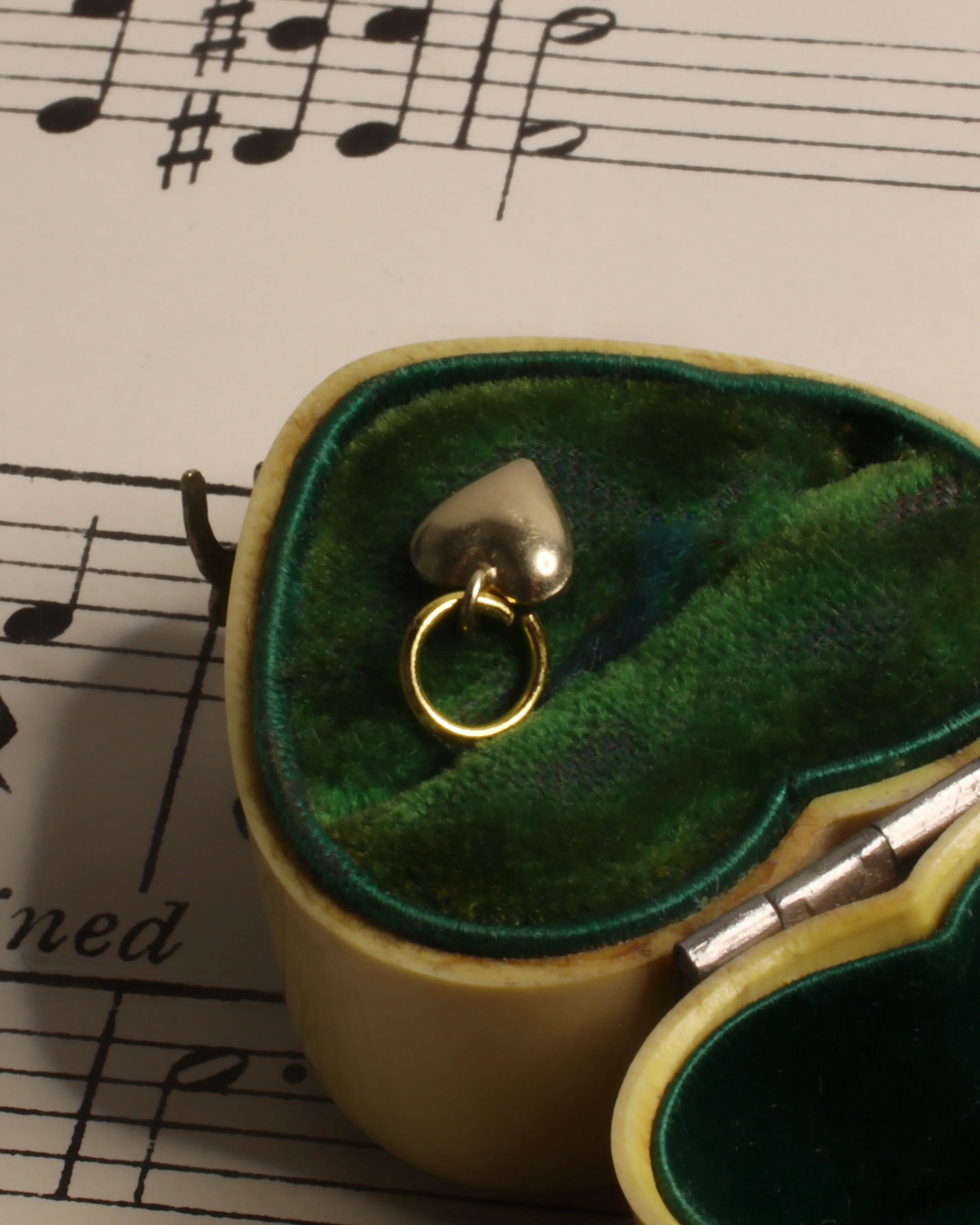 Vintage Miniature Gold Heart Charm