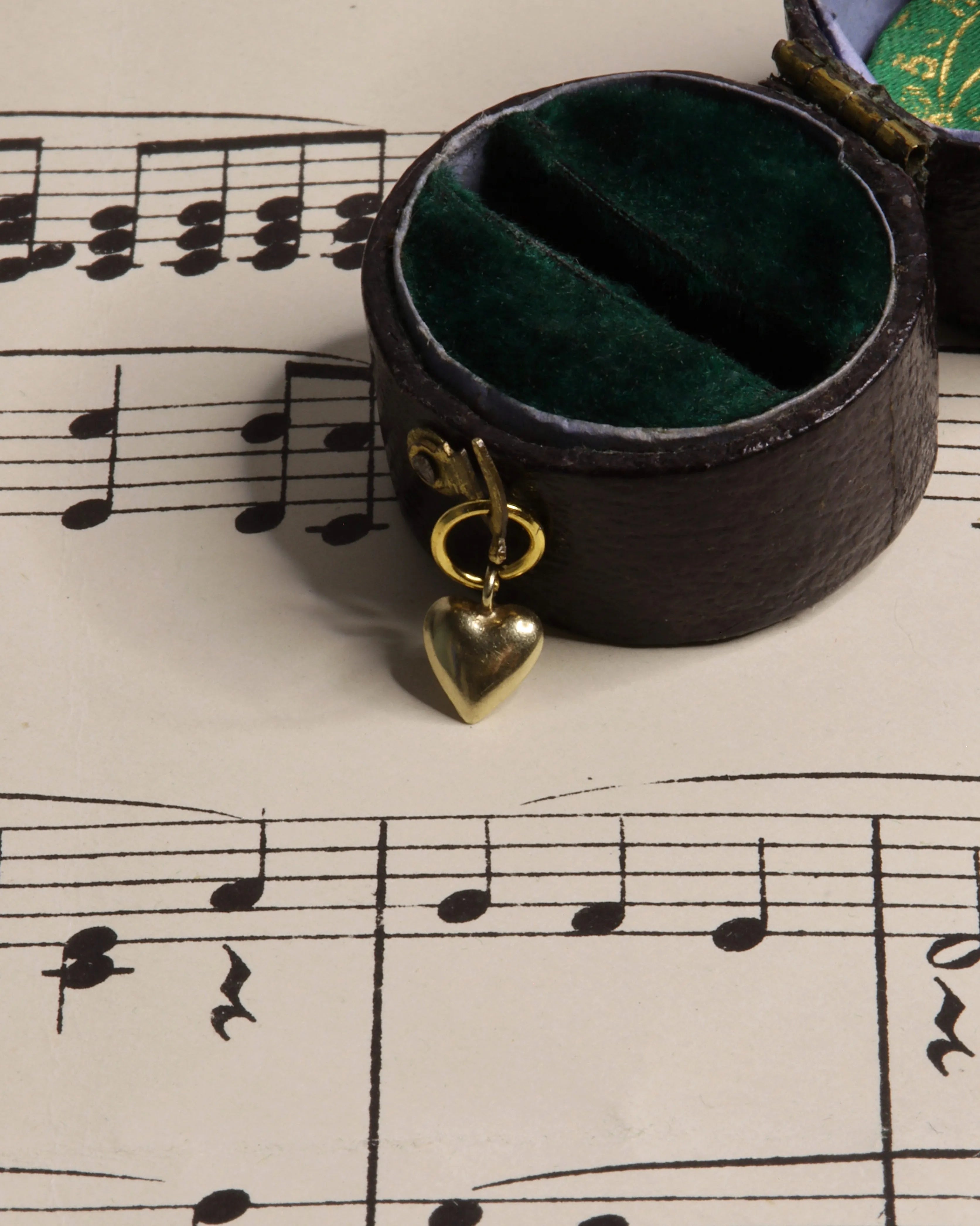 Vintage Miniature Gold Heart Charm