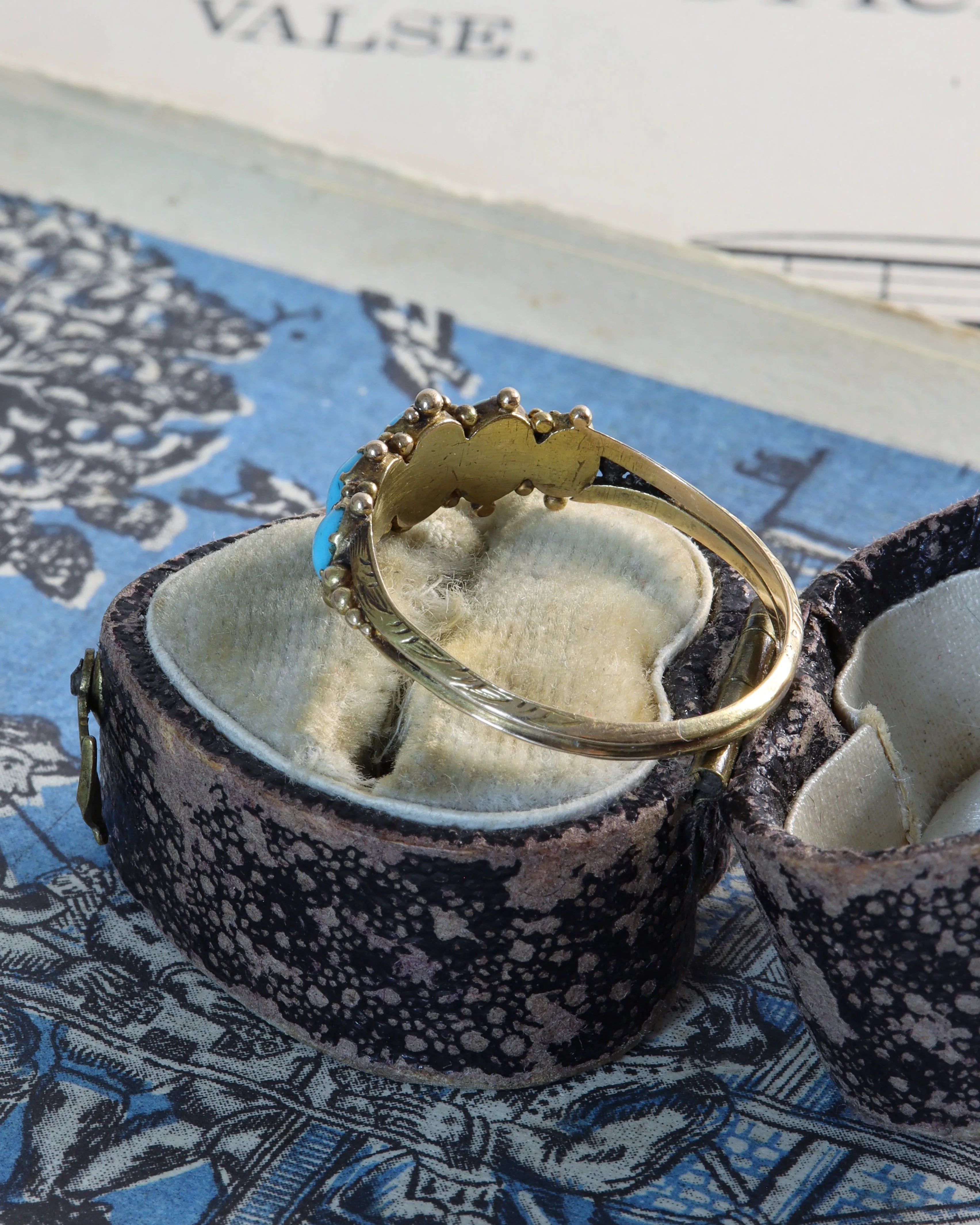 Antique Georgian Turquoise Five Stone Ring