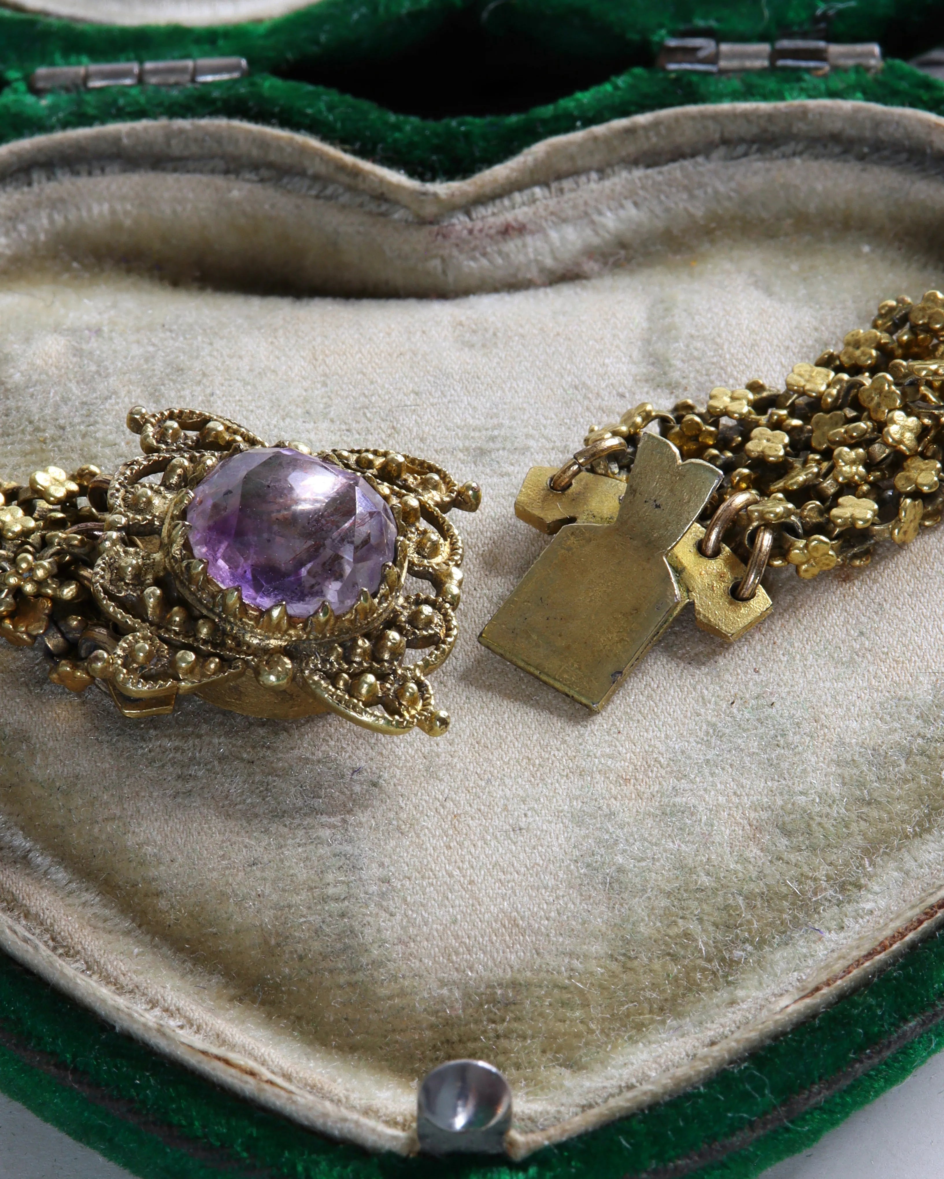 Antique Georgian Foiled Amethyst Rivière Necklace