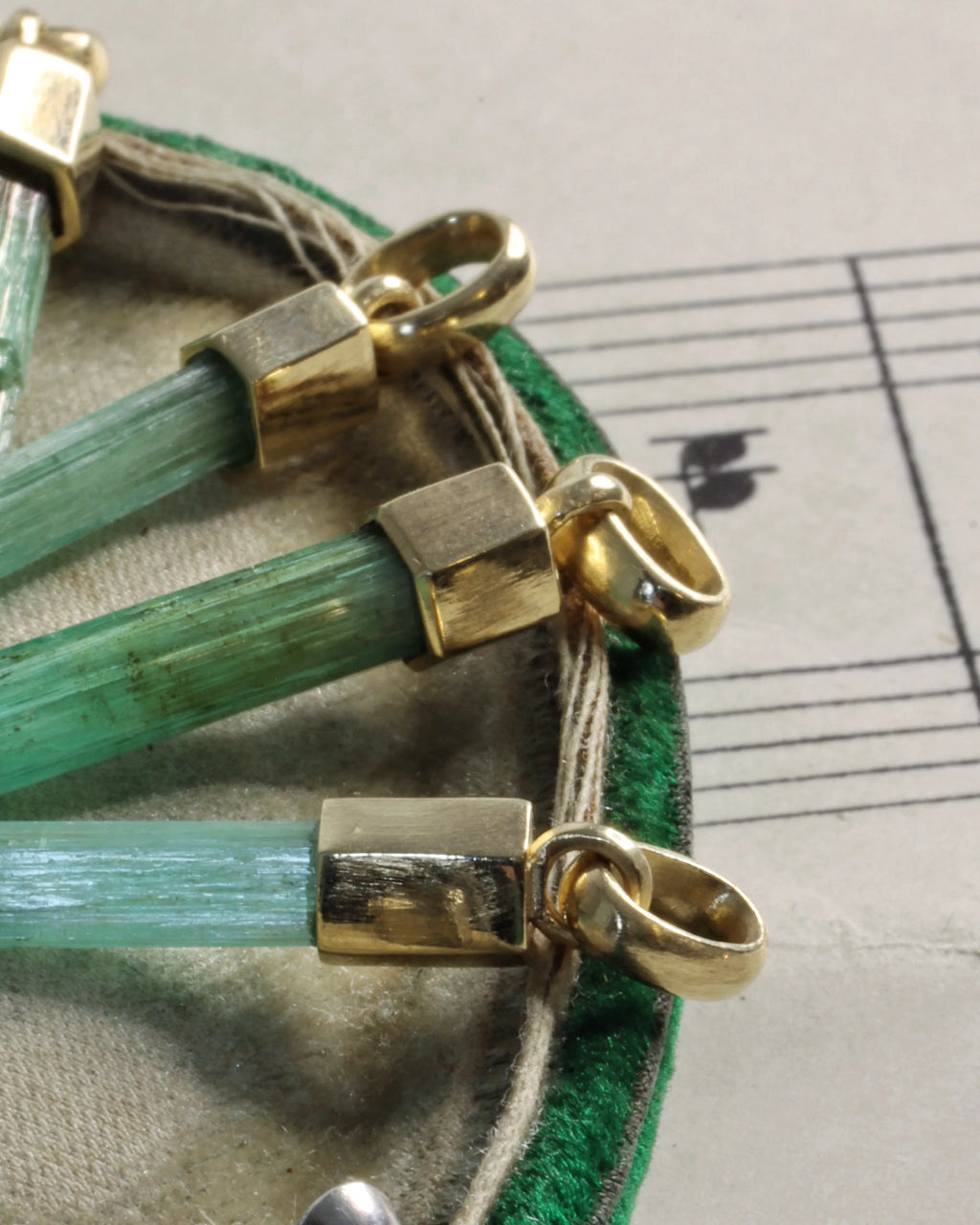 Raw Emerald Charms in 18ct Yellow Gold – Each one is unique!