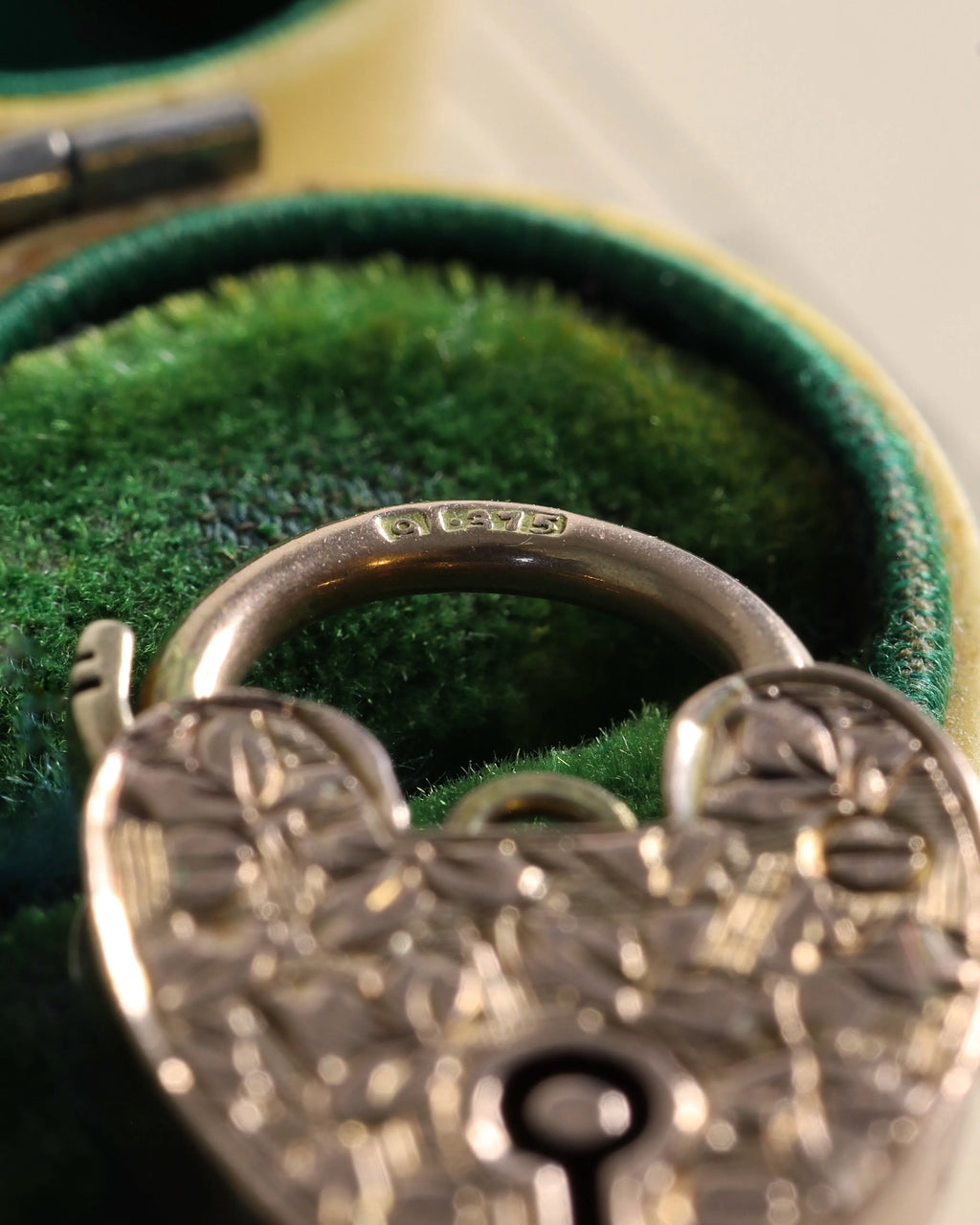 Antique Victorian Gold Heart Padlock Clasp Charm