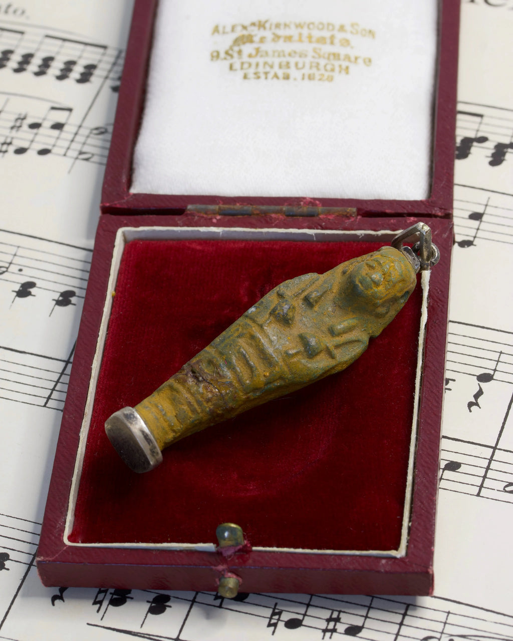 Ancient Pharaoh Charm in Antique Silver Setting