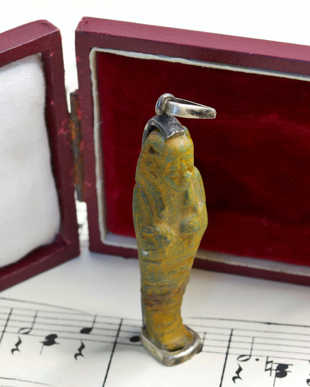 Ancient Pharaoh Charm in Antique Silver Setting