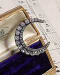 Victorian Silver Crescent Moon Paste Charm