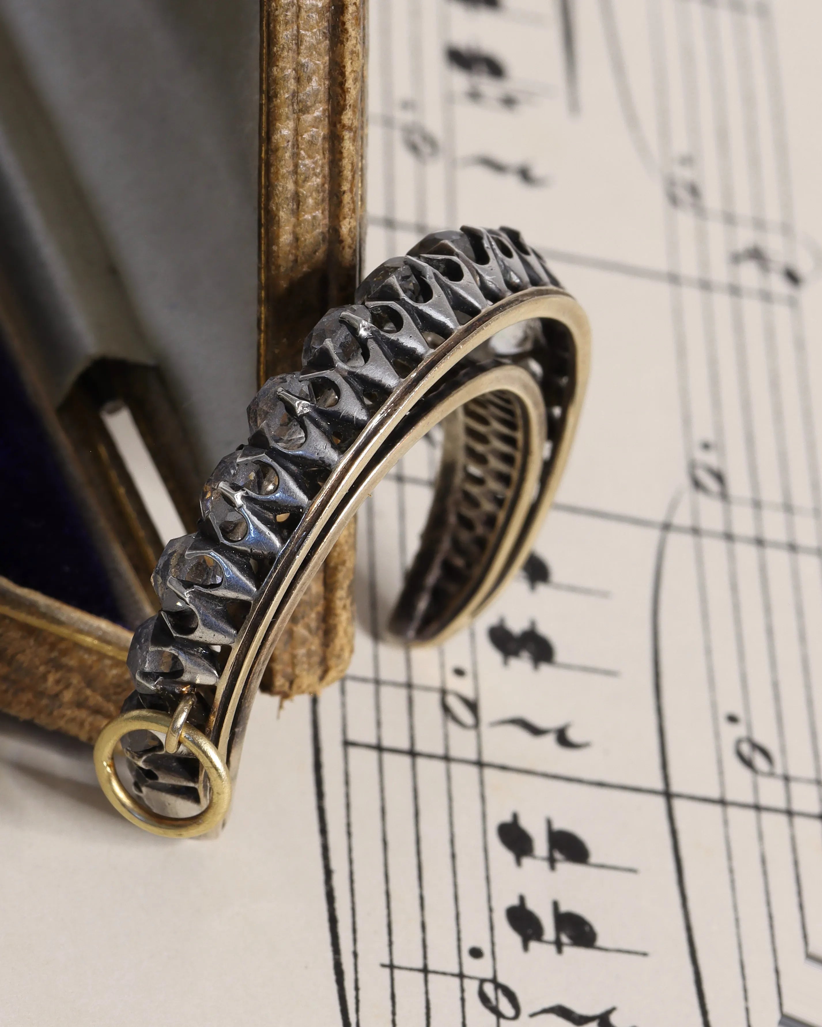Victorian Silver Crescent Moon Paste Charm