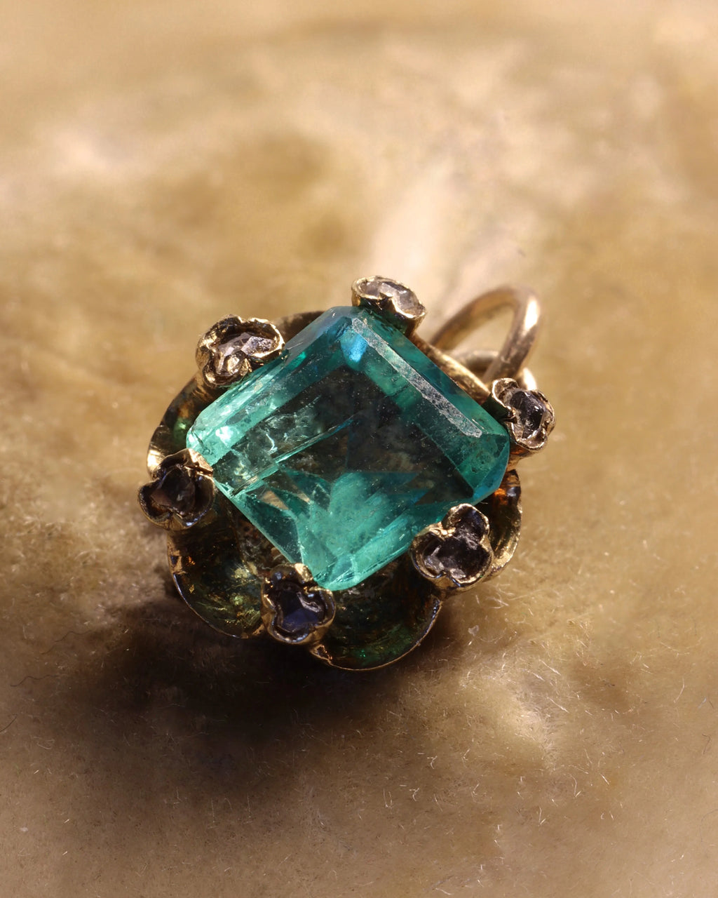 Antique Colombian Emerald Charm