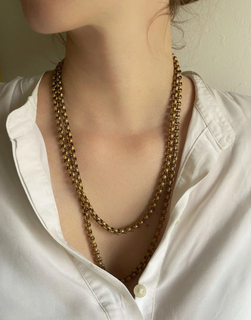 Antique Georgian Pinchbeck Longuard Chain