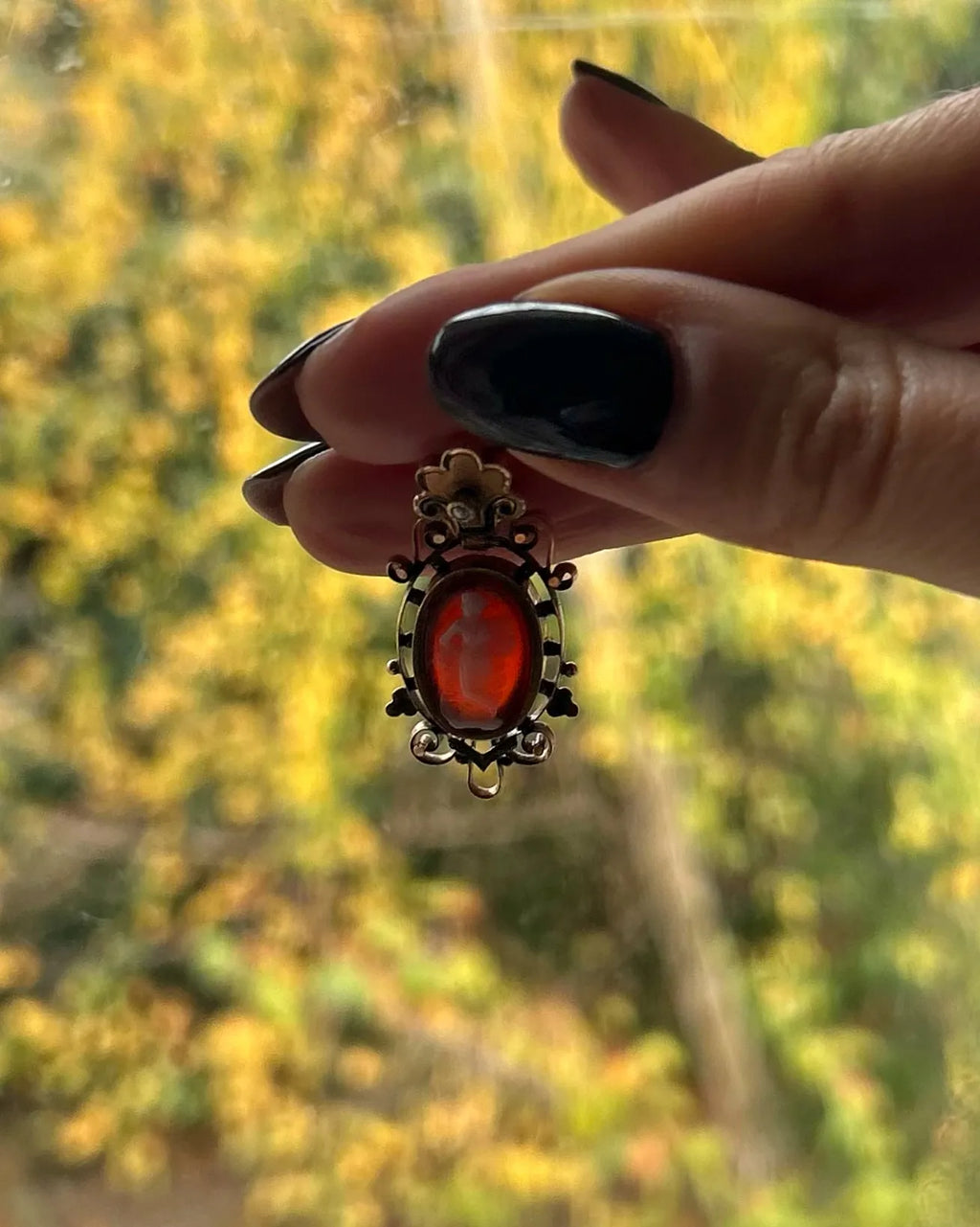 Victorian Neoclassical Carnelian Cameo Earrings