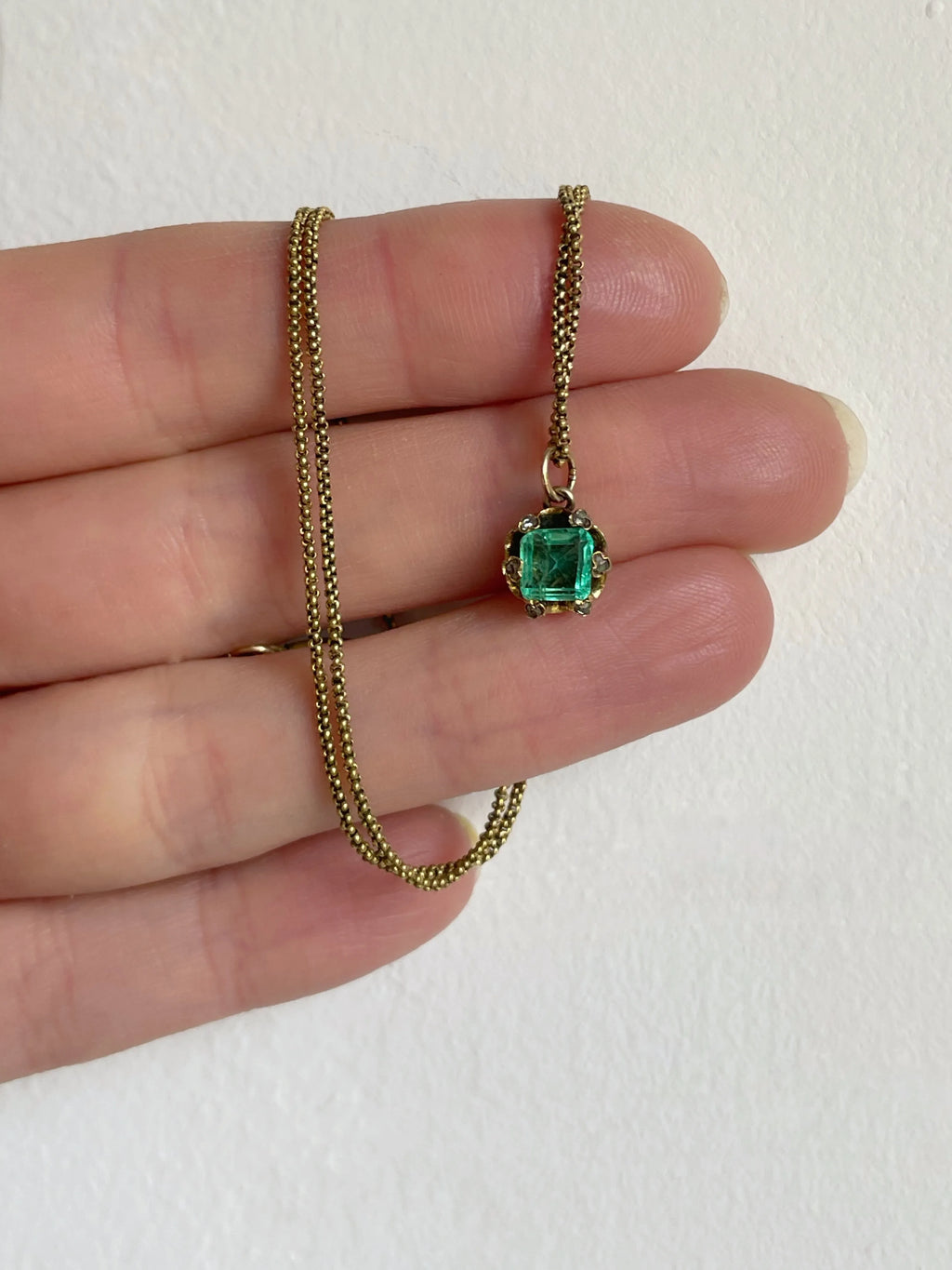 Antique Colombian Emerald Charm
