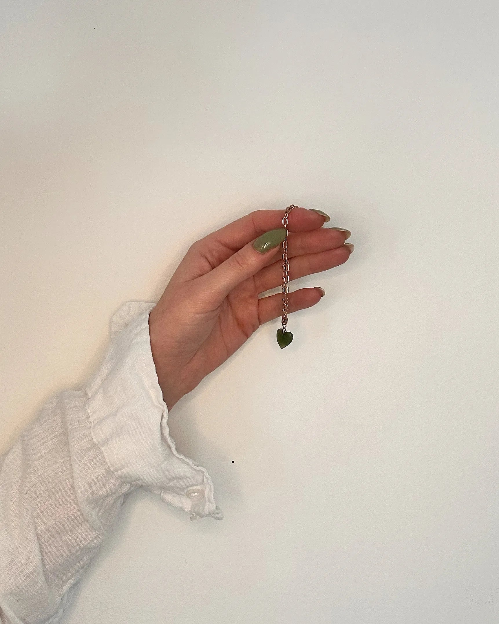 Antique Edwardian Nephrite Heart Bracelet