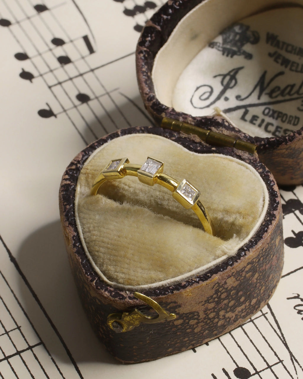 9ct Yellow Gold Three Diamond Stacker Ring