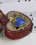 Vintage 18ct Gold Enamel Heart & Arrow Charm