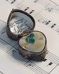 Two Victorian Silver & Malachite Lucky Clover Charms