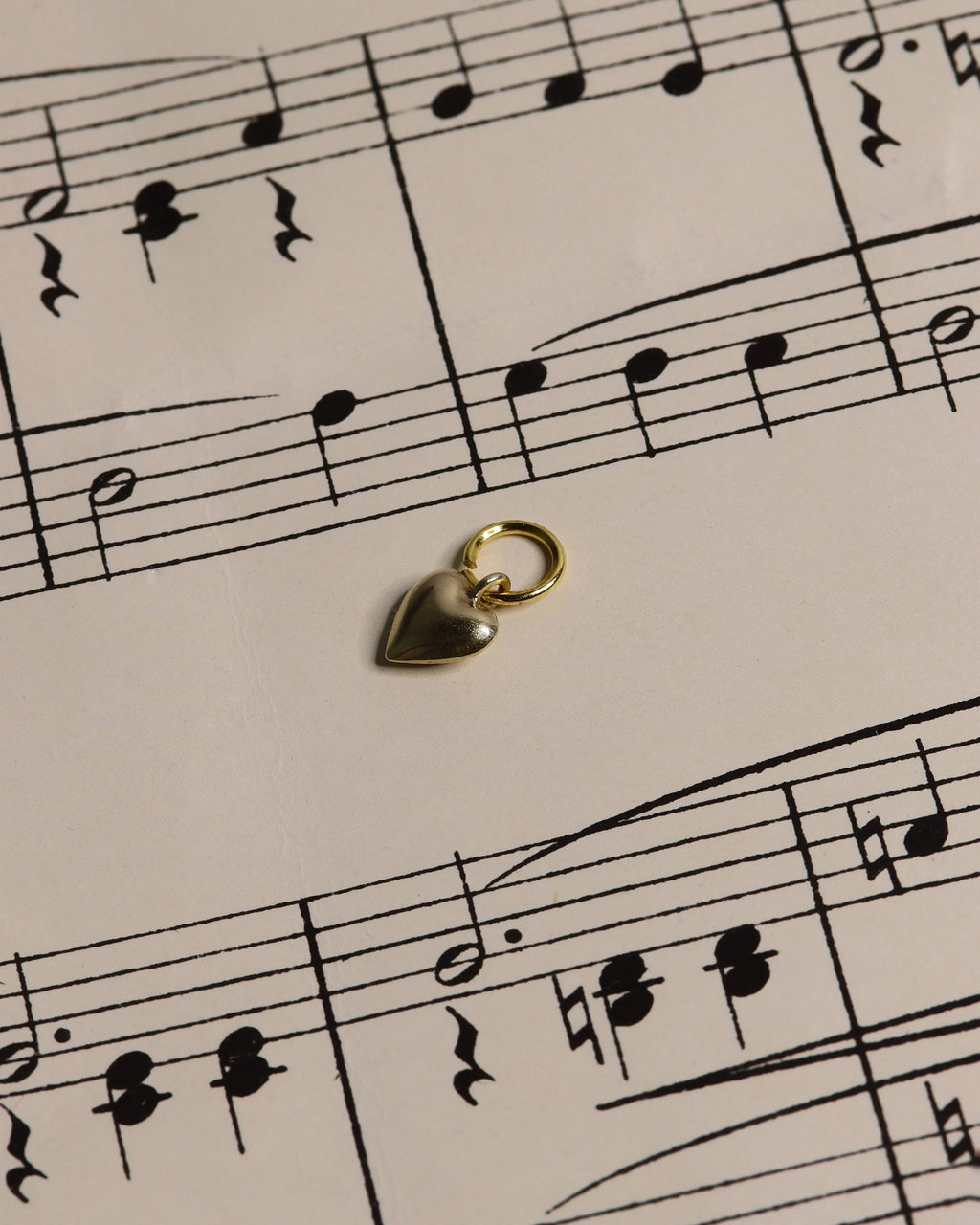 Vintage Miniature Gold Heart Charm