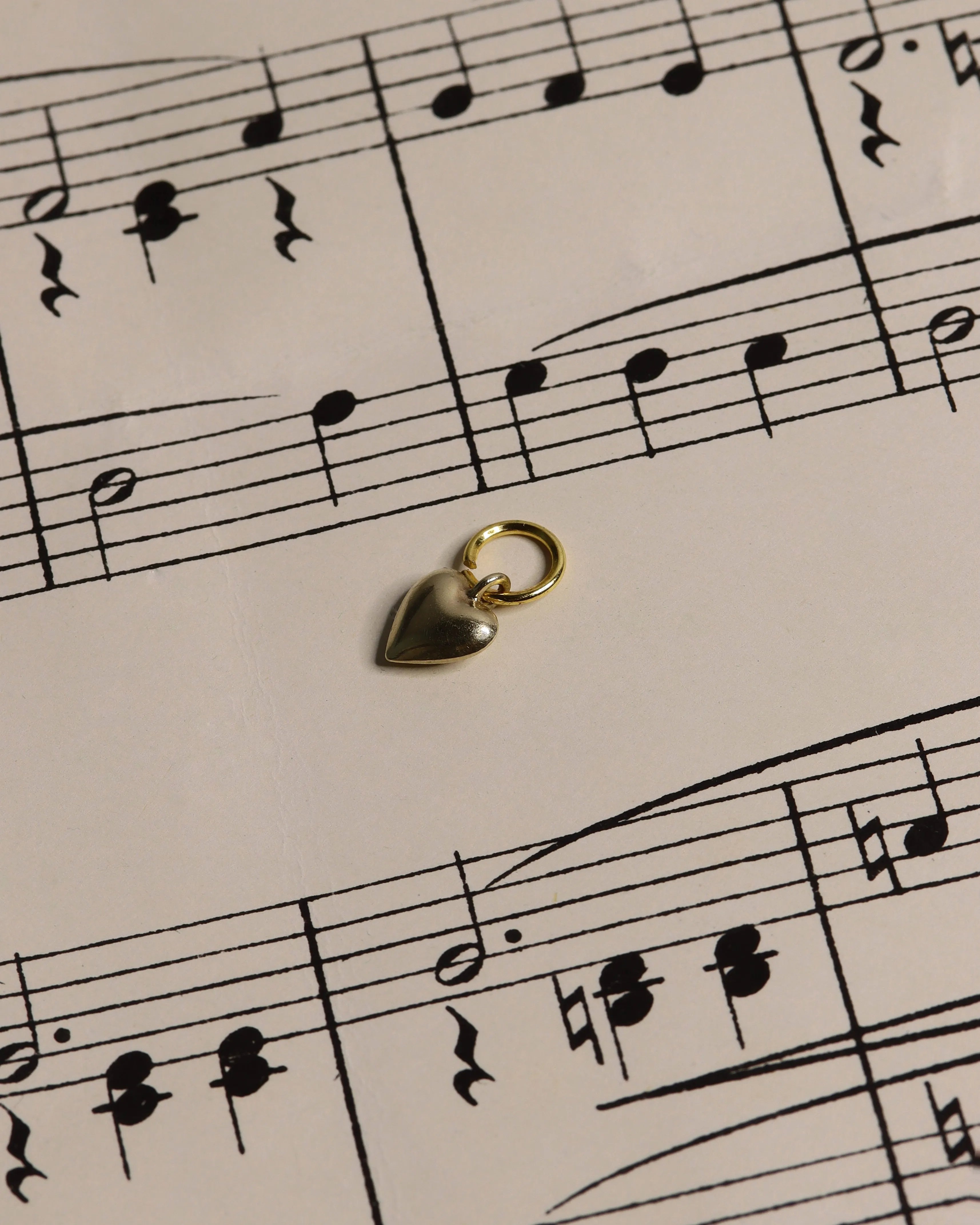 Vintage Miniature Gold Heart Charm