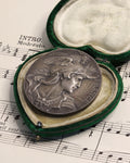 Victorian Silver-Plated Bronze Objet de Vertu Medal by Louis Bottee