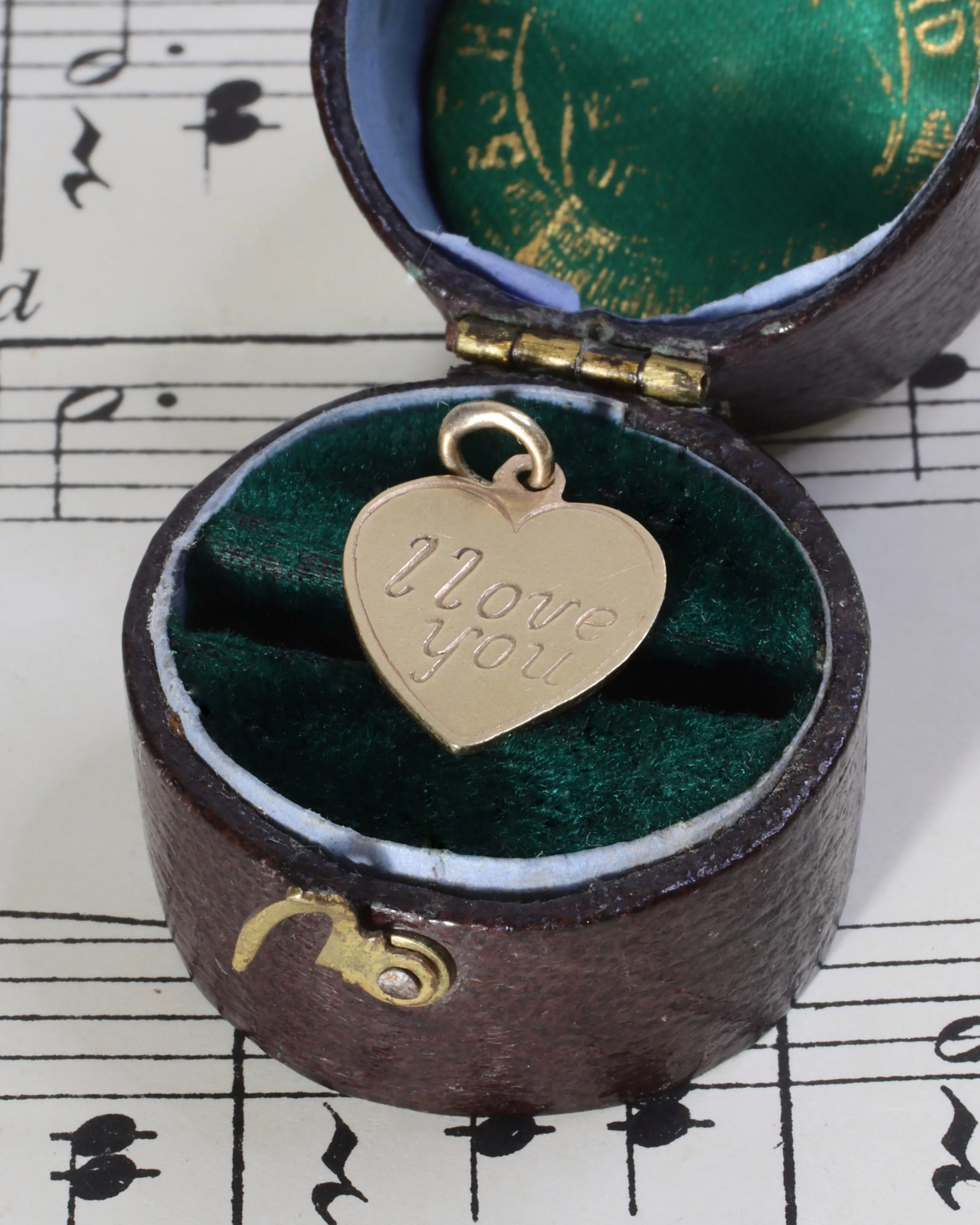 Vintage 9ct Gold 'I Love You' Heart Charm