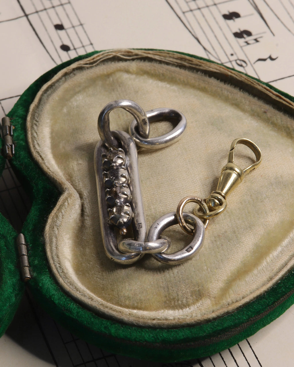 Antique Victorian Sterling Silver Trombone Link Extender