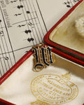 Gothic Initial ‘W’ Gold & Enamel Charm