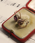 Antique Russian 14ct Rose Gold Almandine Garnet Earrings