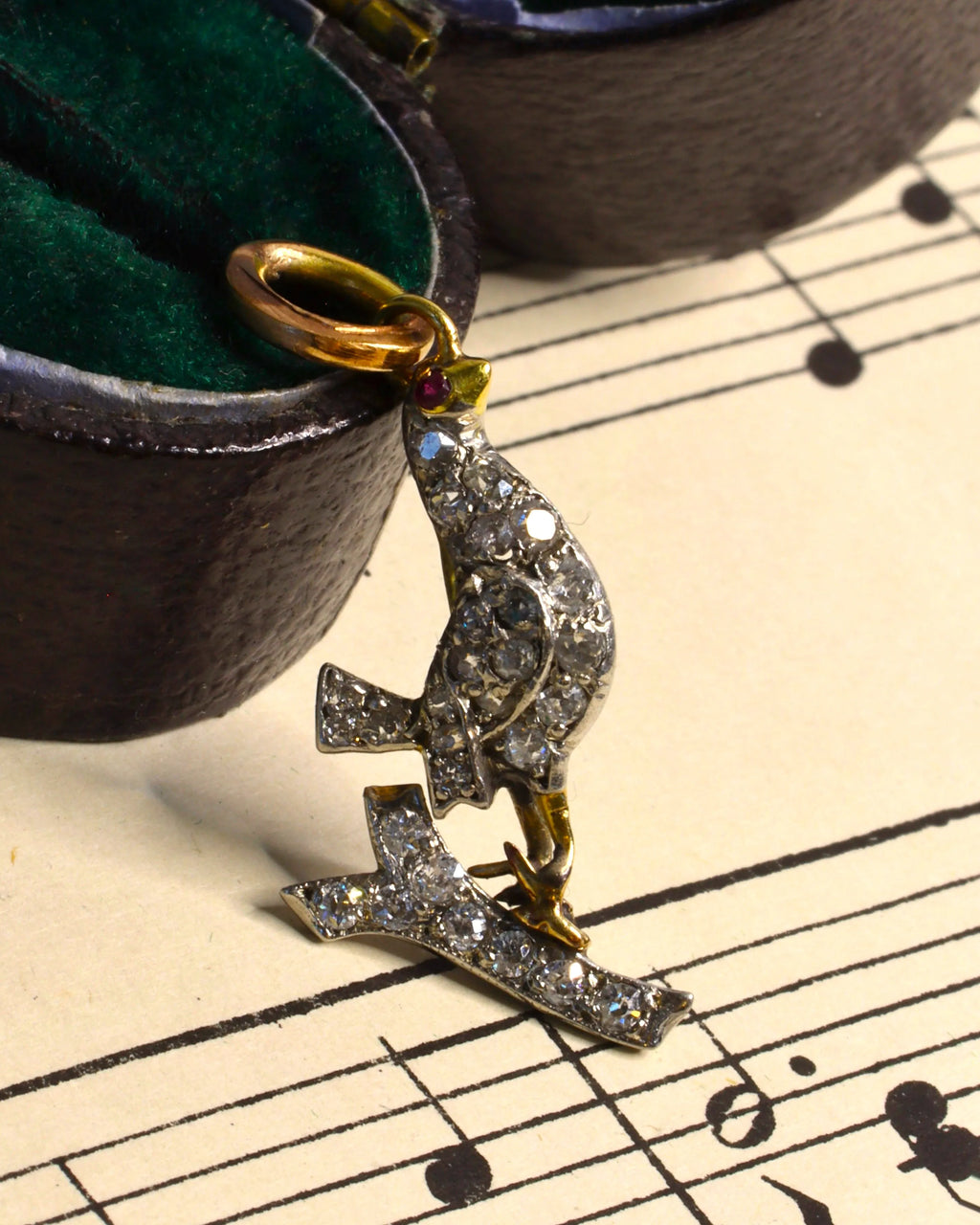 Antique Victorian Partridge Charm