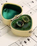 18ct Gold Leafy Green Tourmaline Studs
