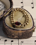 Garnet Chunky Curb Chain Ring