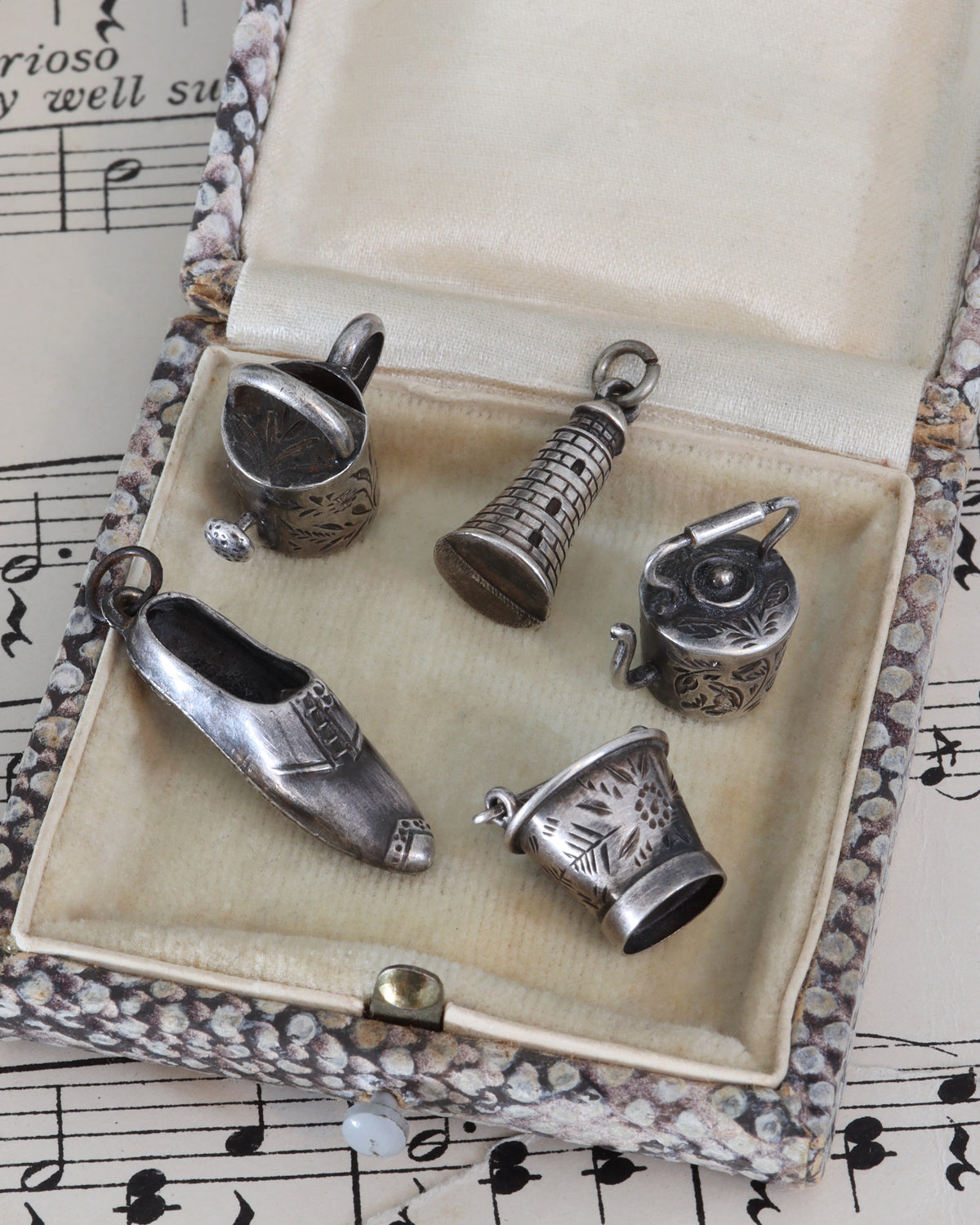 Various Victorian Silver Charms (sold separately)