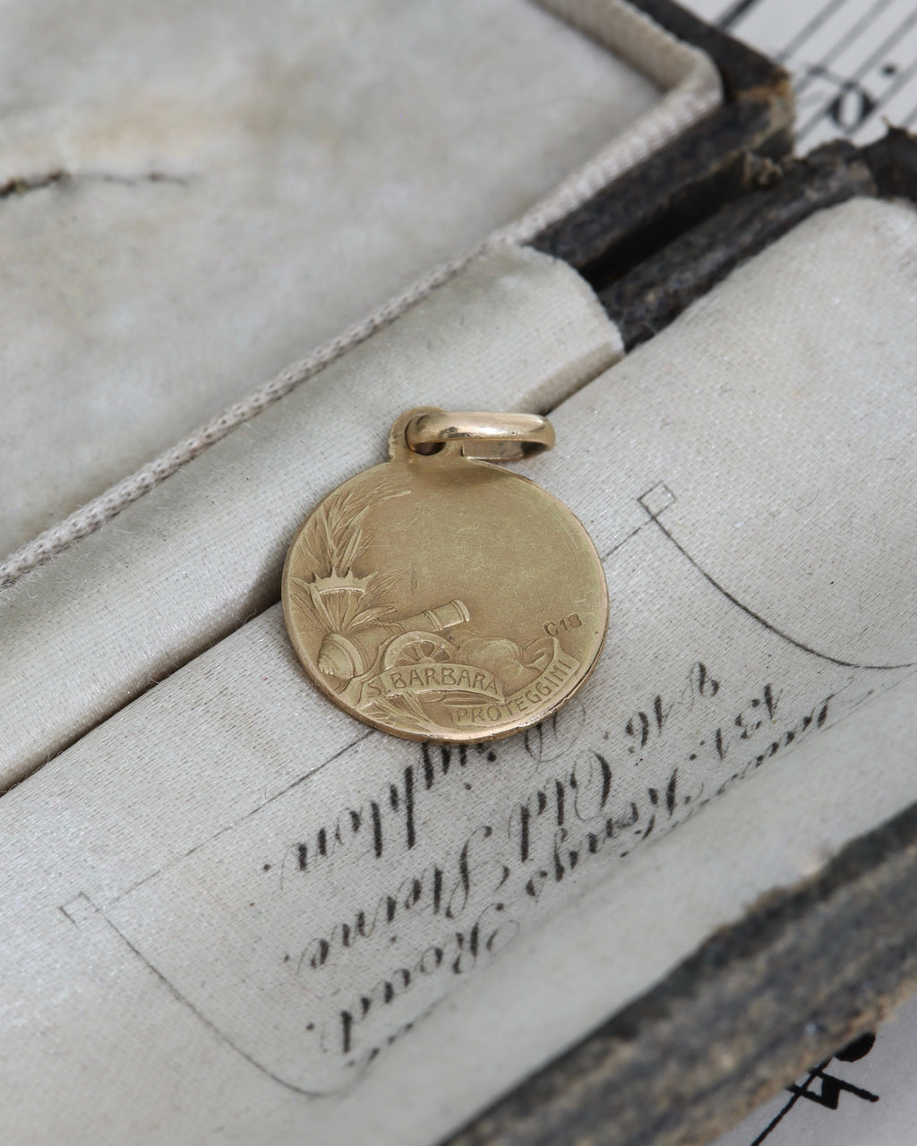 Edwardian 18ct Italian St. Barbara Charm
