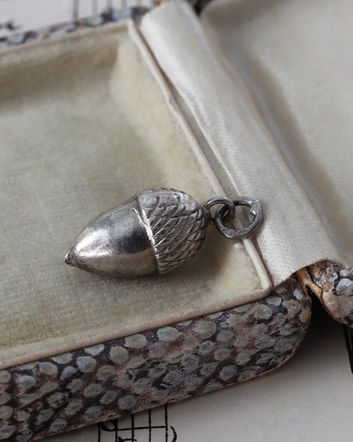 Antique Silver Acorn Charm