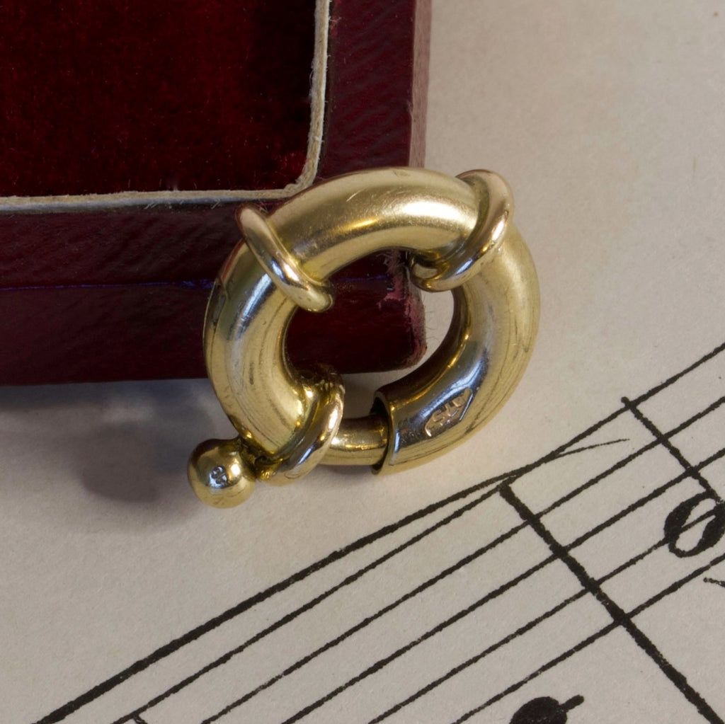 Small Vintage 9ct Yellow Gold Chubby Bolt Clasp