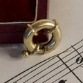 Small Vintage 9ct Yellow Gold Chubby Bolt Clasp