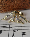Vintage 14ct Gold Diamond Panther Earrings
