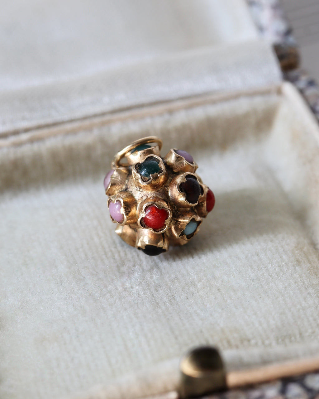 Vintage Portuguese 19.2ct Gold Multi Gem Sputnik Charm