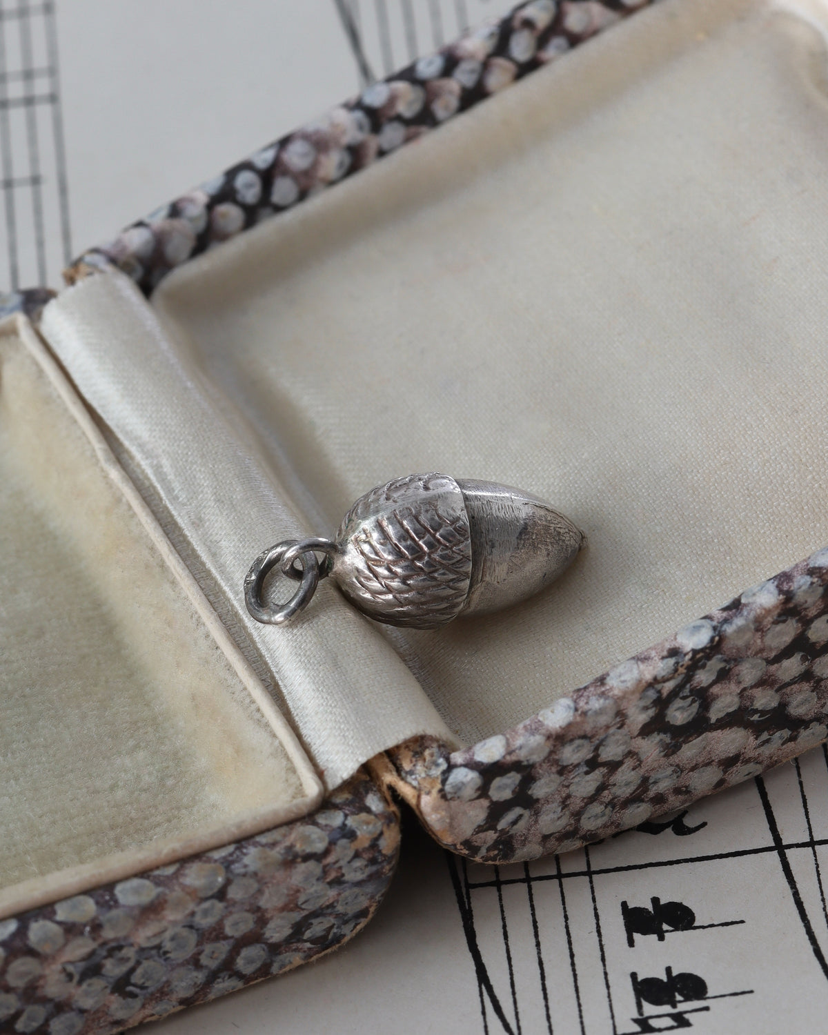 Antique Silver Acorn Charm