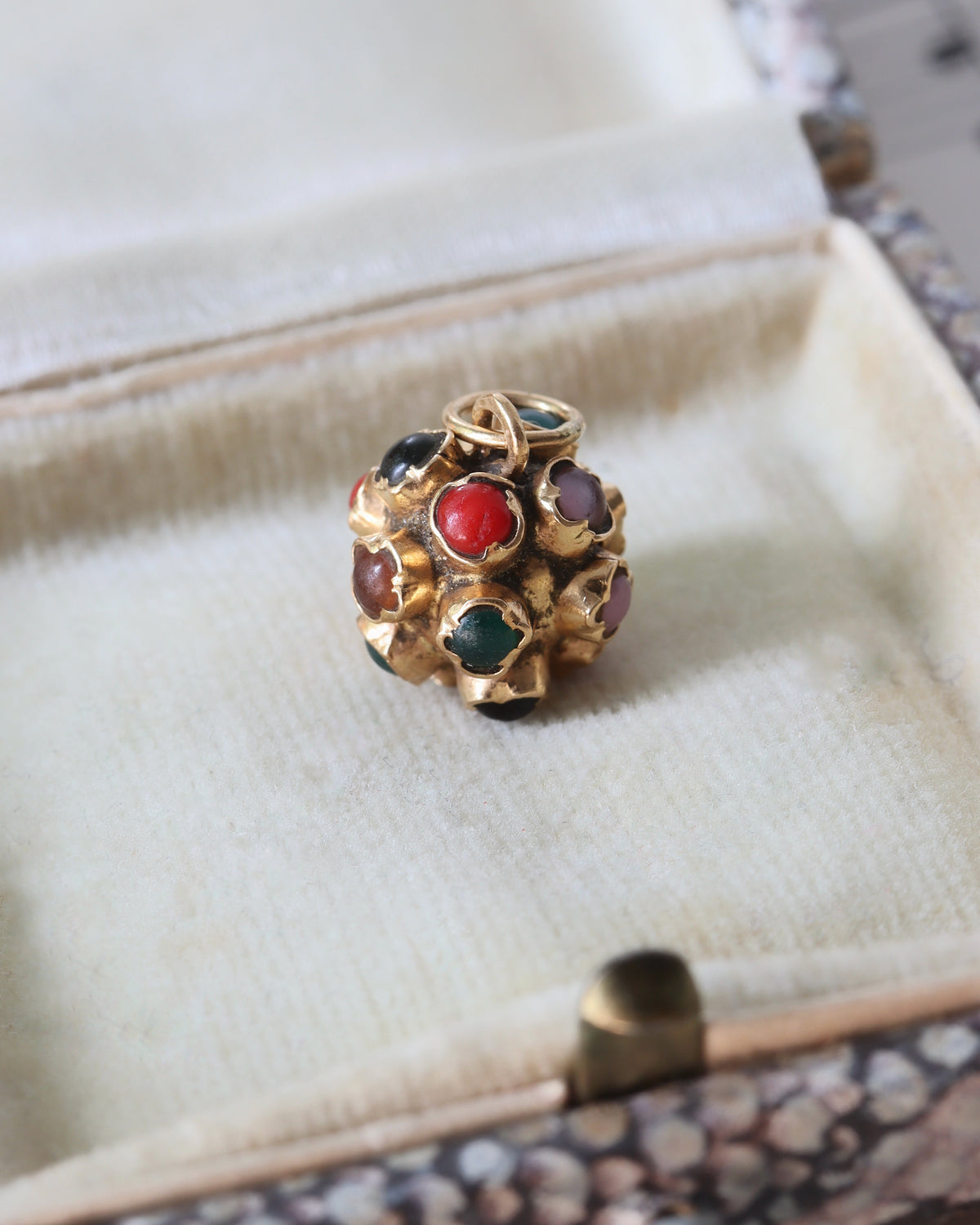 Vintage Portuguese 19.2ct Gold Multi Gem Sputnik Charm