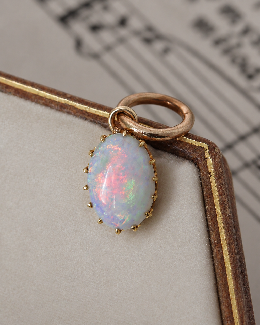 Victorian 9ct Gold Opal Charm