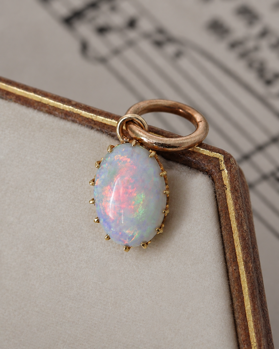 Victorian 9ct Gold Opal Charm