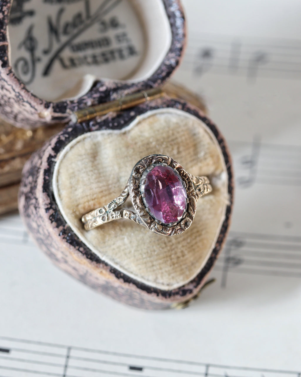 Georgian Pink Foiled Quartz Ring
