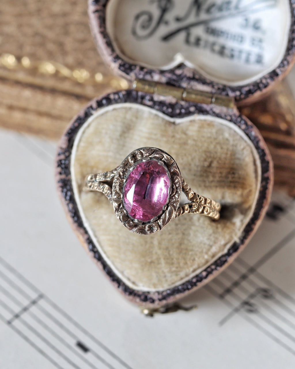 Georgian Pink Foiled Quartz Ring