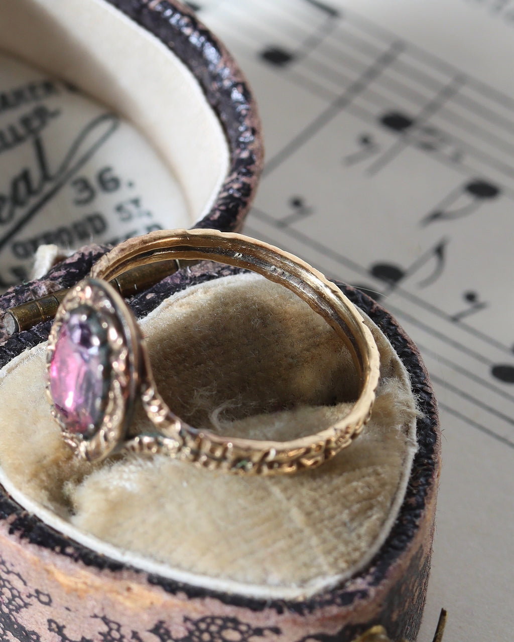 Georgian Pink Foiled Quartz Ring