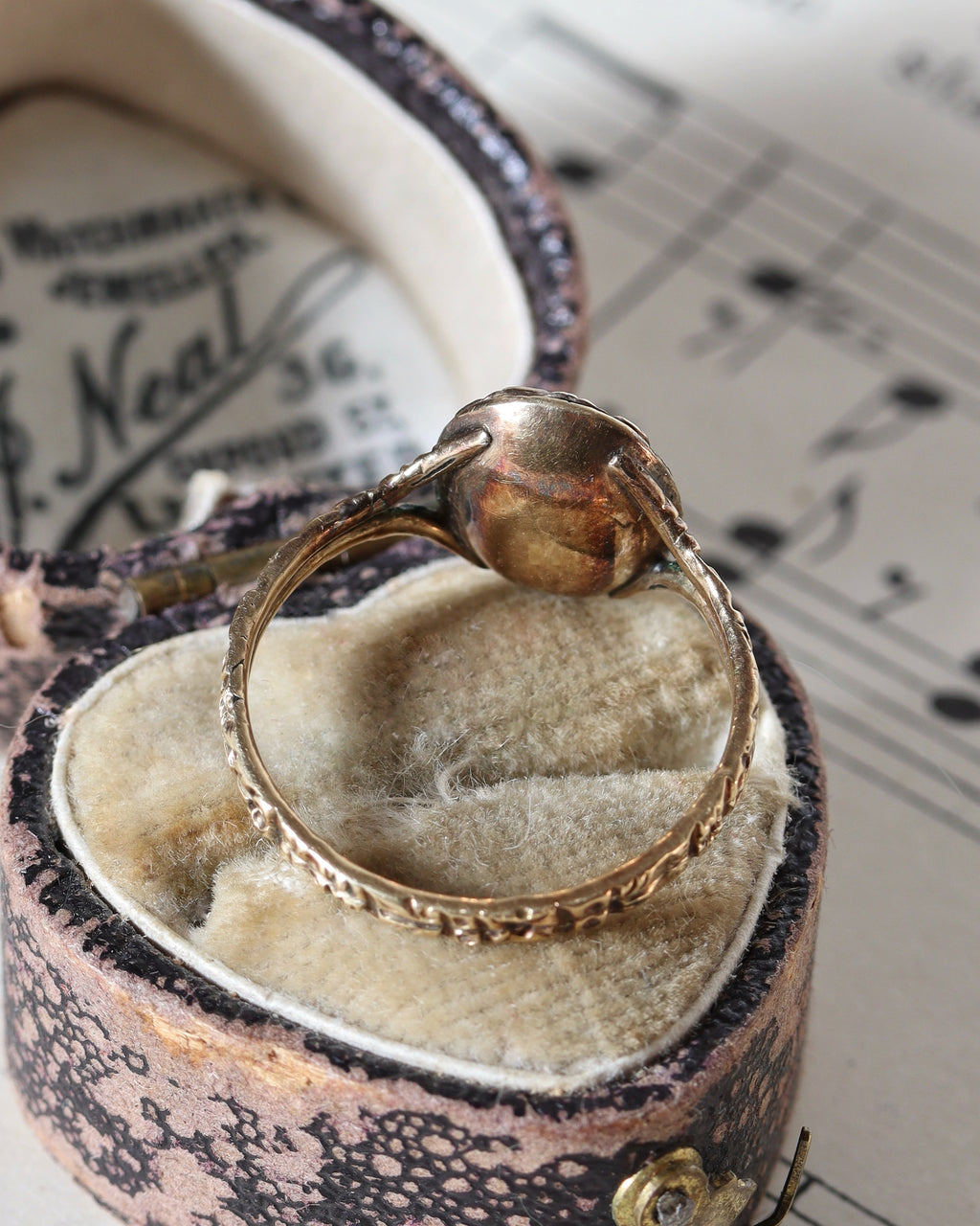 Georgian Pink Foiled Quartz Ring