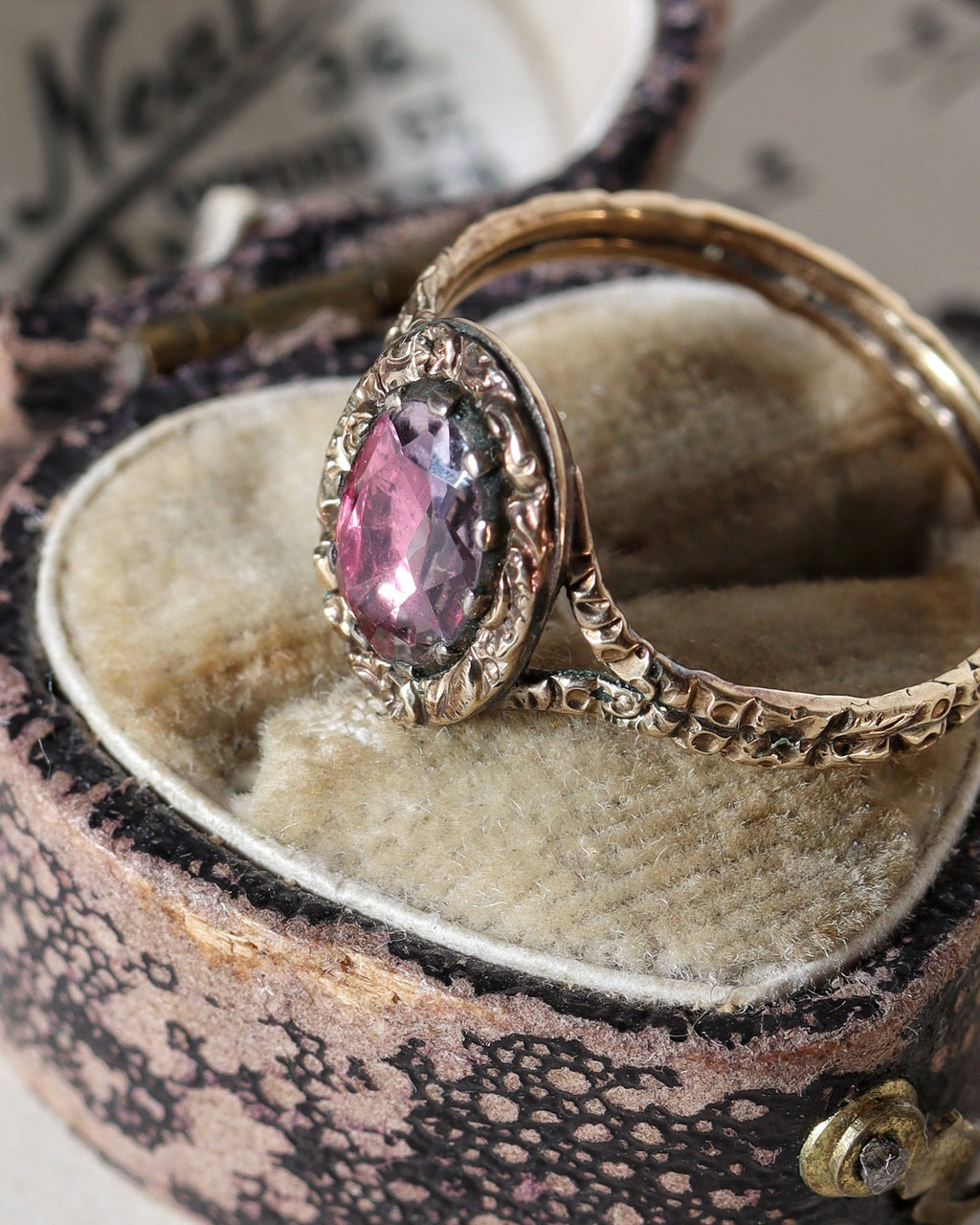 Georgian Pink Foiled Quartz Ring
