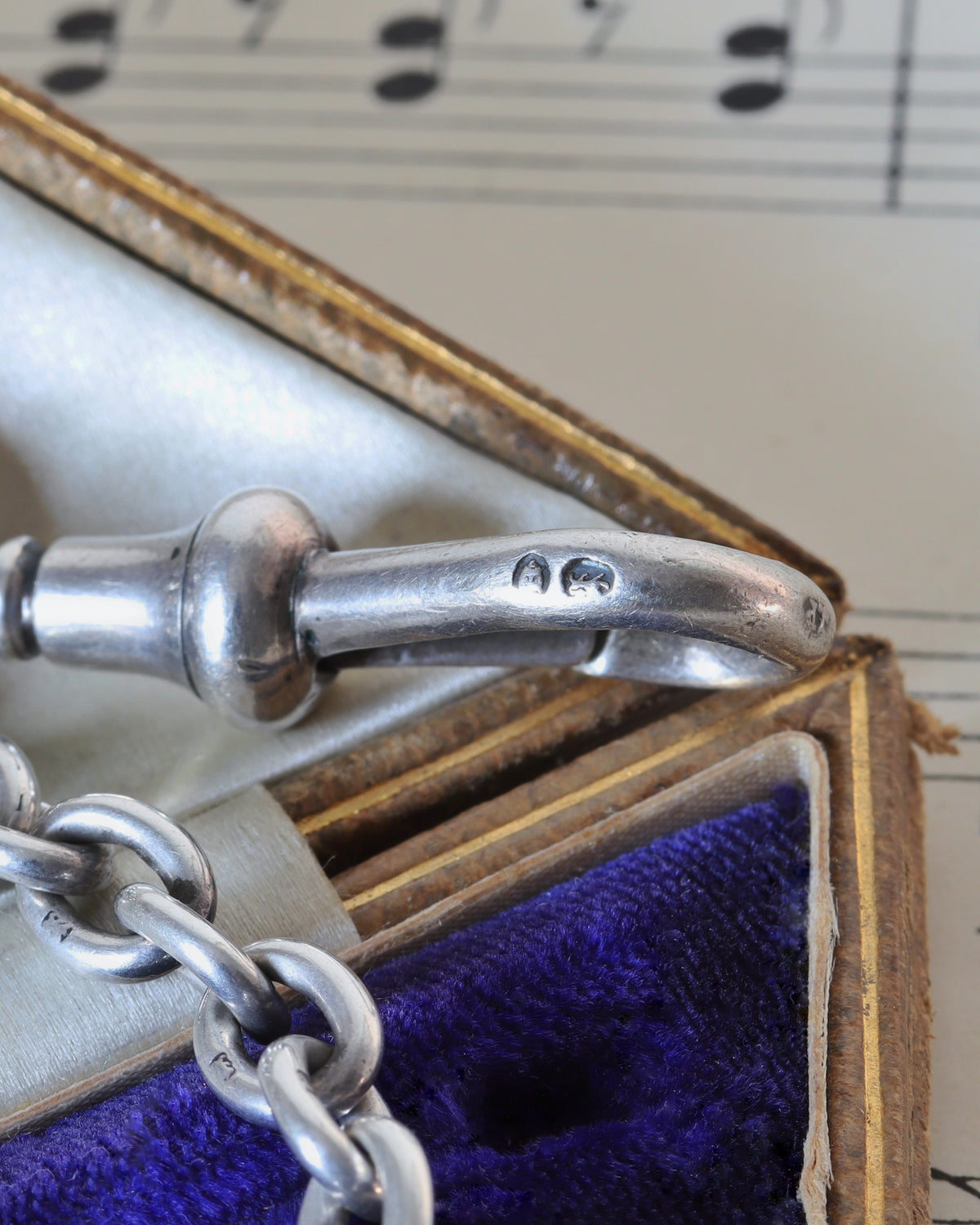 Rare Victorian Sterling Silver Cable Link Chain