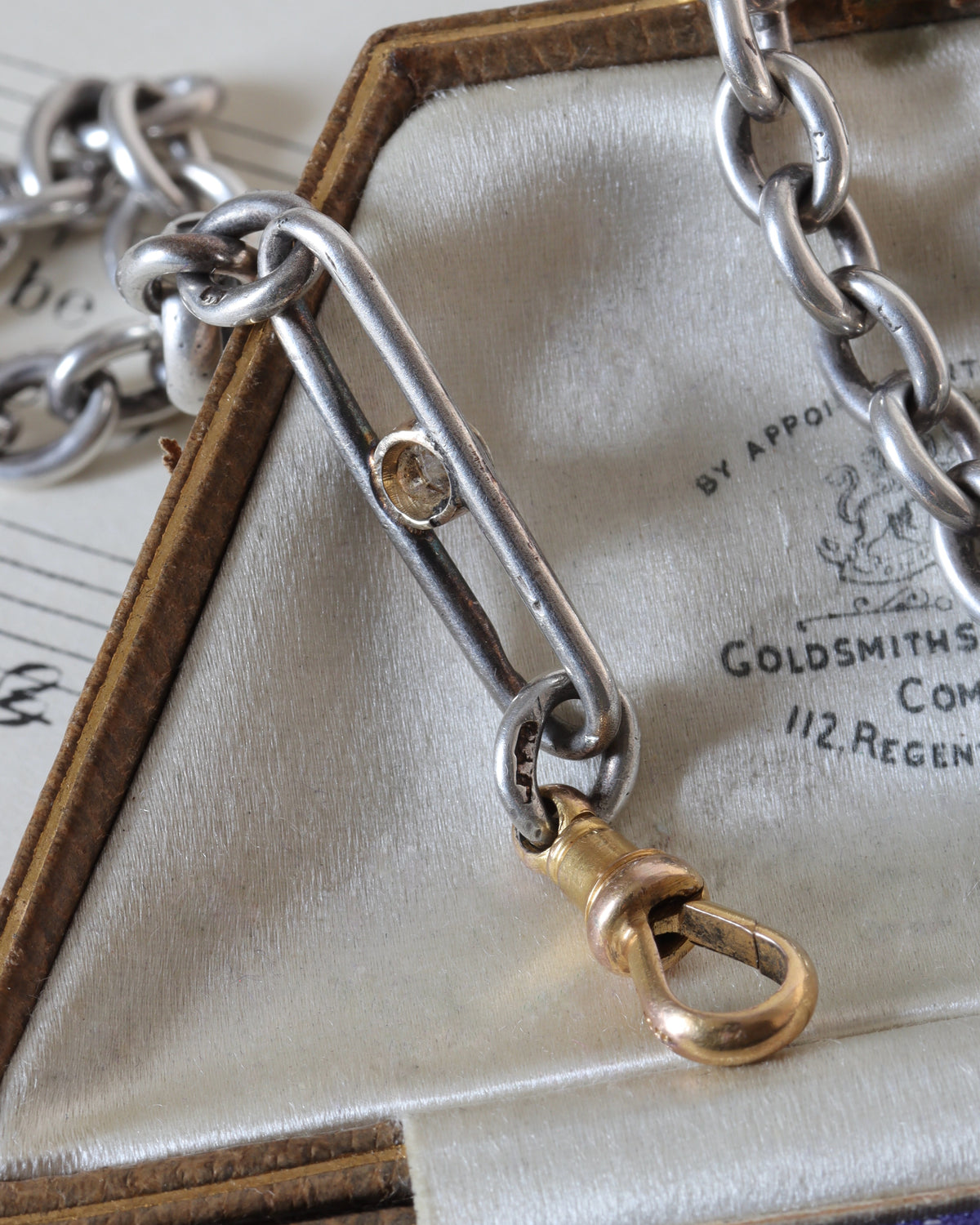 Rare Victorian Sterling Silver Cable Link Chain