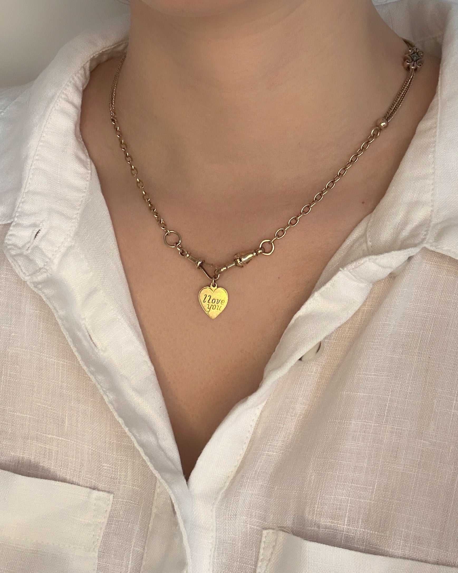Vintage 9ct Gold 'I Love You' Heart Charm