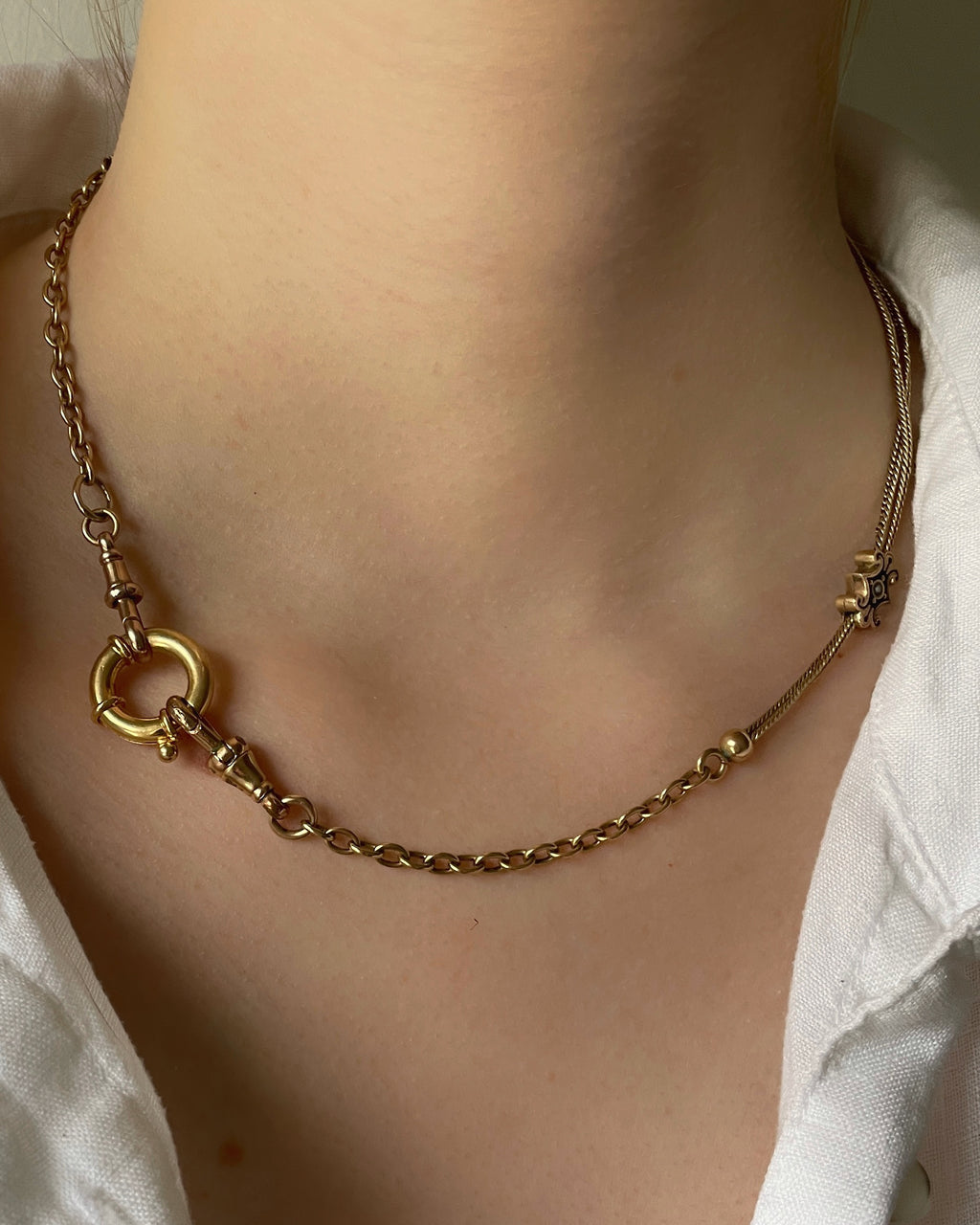 Large Vintage 18ct Gold Chubby Bolt Clasp