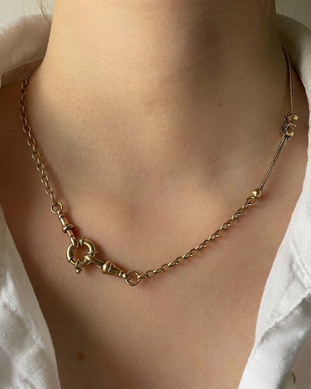 Small Vintage 9ct Yellow Gold Chubby Bolt Clasp